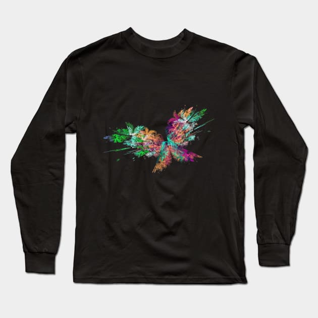 Vibrant Butterfly Long Sleeve T-Shirt by Lynn